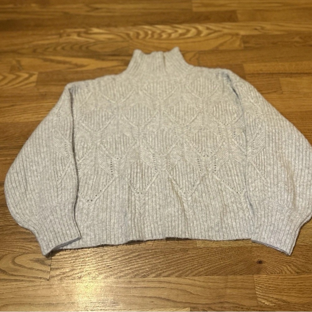 $59.95 RETAIL  Altar'd State Women's Small Cropped Sweater Turtleneck Furry SOFT